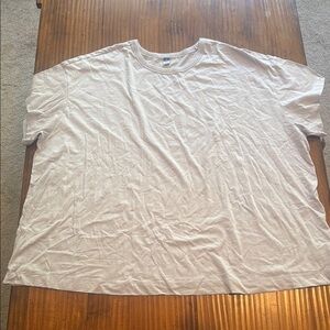Old Navy Cream and Purple Short Sleeve Tee
